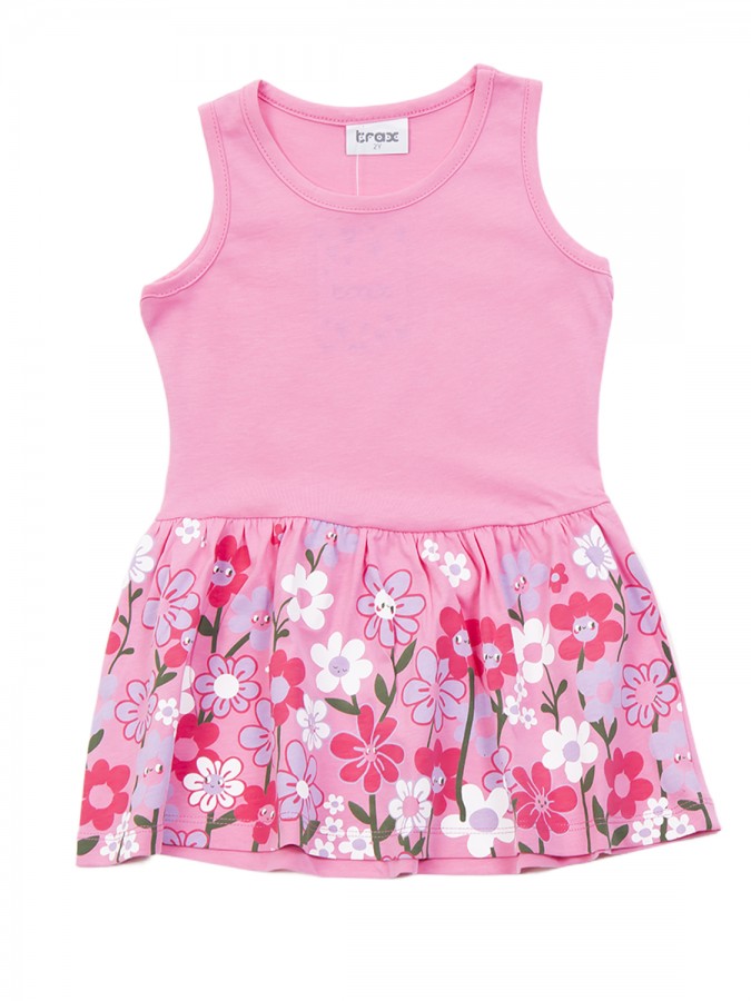 TRAX Παιδικό Φόρεμα για Κορίτσια 1-6 ετών #43232 Ροζ